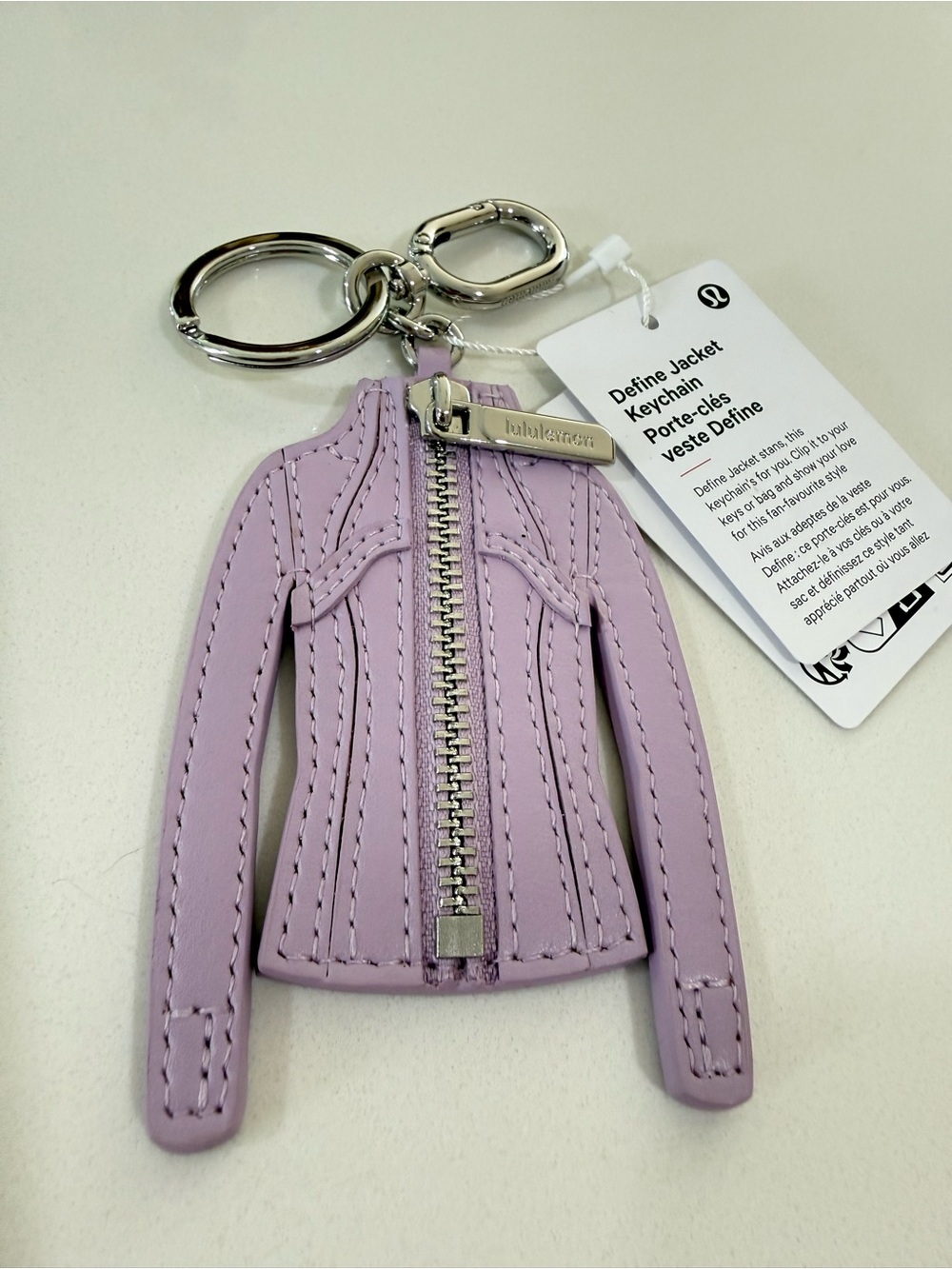 lululemon athletica Define Jacket Keychain in Lavender